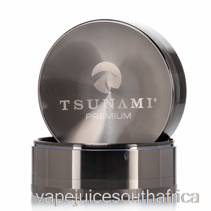 Vape Juice South Africa Tsunami 3.9Inch 4-Piece Sunken Top Grinder Gunmetal (100Mm)